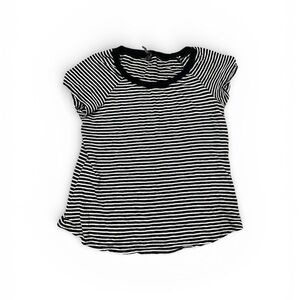 Anthropologie Black and White Striped Tee- Medium